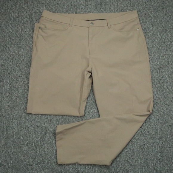 Lululemon Pants Men 40x32 Brown ABC Classic 5 Pocket Trouser Straight Warpstreme